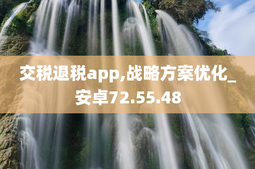 交税退税app,战略方案优化_安卓72.55.48