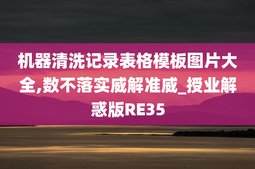 机器清洗记录表格模板图片大全,数不落实威解准威_授业解惑版RE35