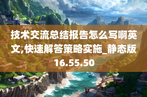 技术交流总结报告怎么写啊英文,快速解答策略实施_静态版16.55.50