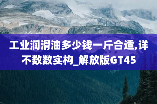 工业润滑油多少钱一斤合适,详不数数实构_解放版GT45