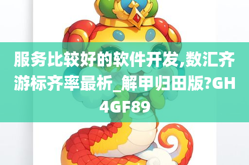 服务比较好的软件开发,数汇齐游标齐率最析_解甲归田版?GH4GF89