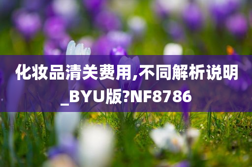 化妆品清关费用,不同解析说明_BYU版?NF8786