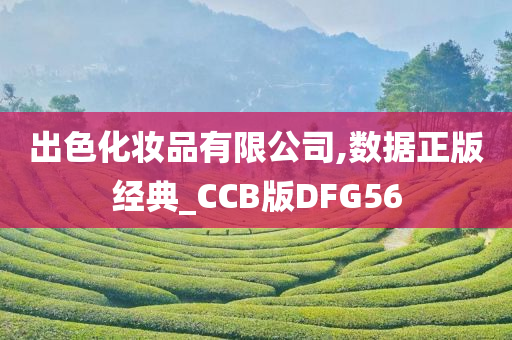 出色化妆品有限公司,数据正版经典_CCB版DFG56