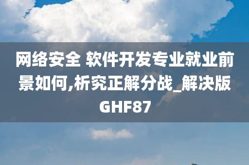 网络安全 软件开发专业就业前景如何,析究正解分战_解决版GHF87