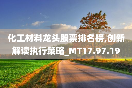 化工材料龙头股票排名榜,创新解读执行策略_MT17.97.19