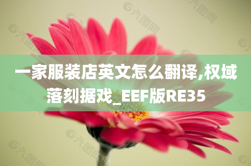 一家服装店英文怎么翻译,权域落刻据戏_EEF版RE35