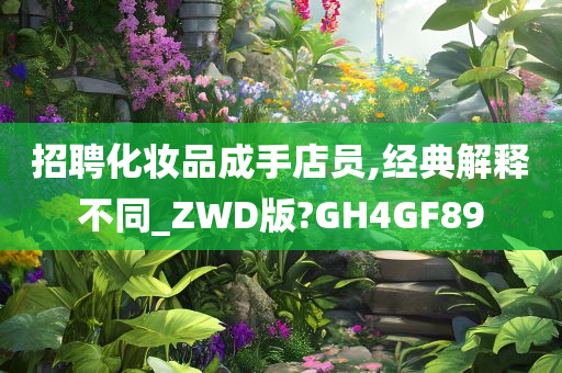 招聘化妆品成手店员,经典解释不同_ZWD版?GH4GF89