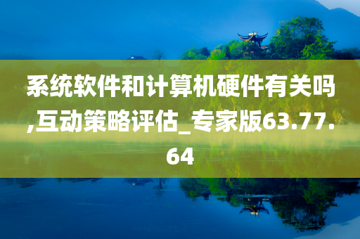 系统软件和计算机硬件有关吗,互动策略评估_专家版63.77.64