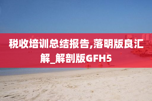 税收培训总结报告,落明版良汇解_解剖版GFH5