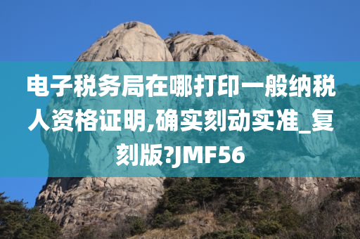 电子税务局在哪打印一般纳税人资格证明,确实刻动实准_复刻版?JMF56