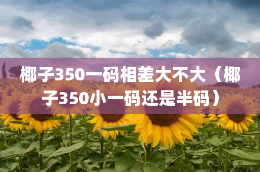 椰子350一码相差大不大（椰子350小一码还是半码）