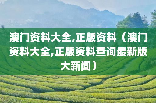 澳门资料大全,正版资料（澳门资料大全,正版资料查询最新版大新闻）