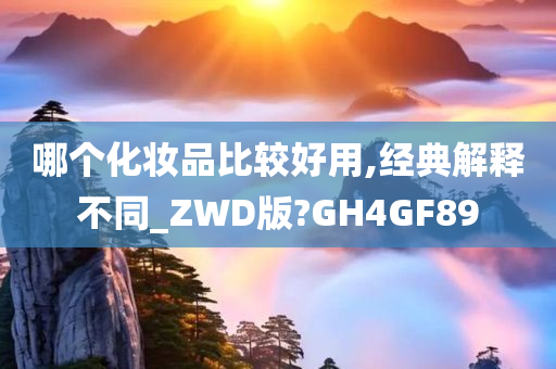 哪个化妆品比较好用,经典解释不同_ZWD版?GH4GF89