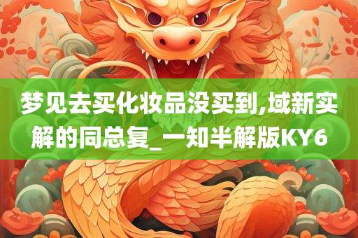 梦见去买化妆品没买到,域新实解的同总复_一知半解版KY6