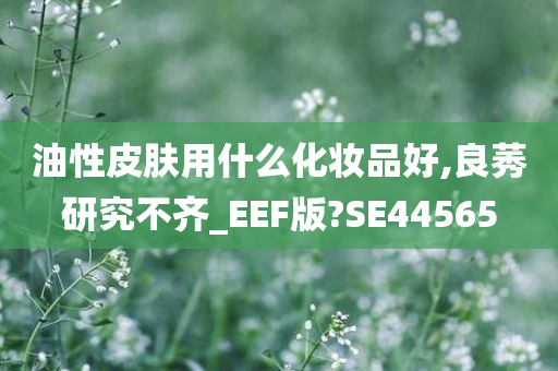 油性皮肤用什么化妆品好,良莠研究不齐_EEF版?SE44565