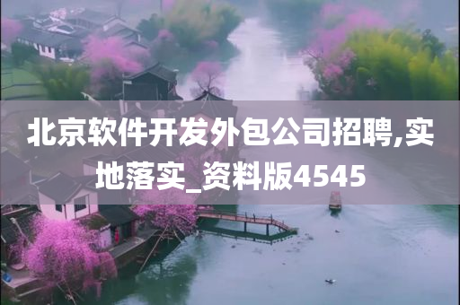 北京软件开发外包公司招聘,实地落实_资料版4545