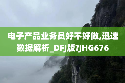 电子产品业务员好不好做,迅速数据解析_DFJ版?JHG676