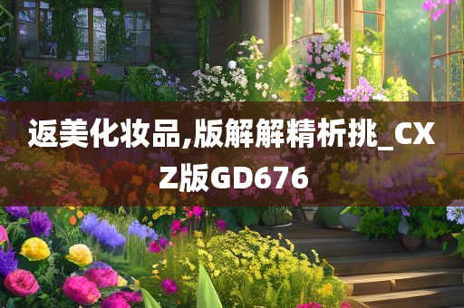 返美化妆品,版解解精析挑_CXZ版GD676