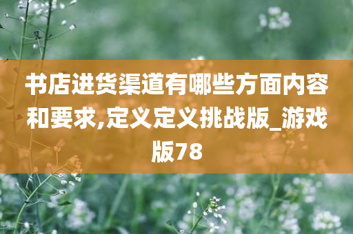 书店进货渠道有哪些方面内容和要求,定义定义挑战版_游戏版78