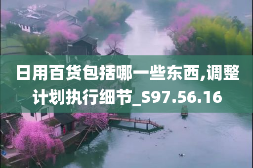 日用百货包括哪一些东西,调整计划执行细节_S97.56.16