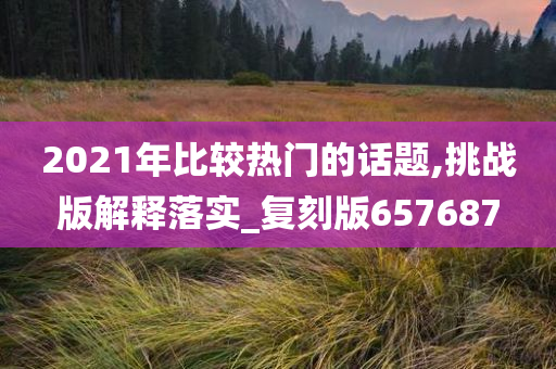 2021年比较热门的话题,挑战版解释落实_复刻版657687