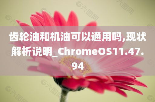 齿轮油和机油可以通用吗,现状解析说明_ChromeOS11.47.94