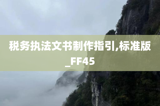 税务执法文书制作指引,标准版_FF45