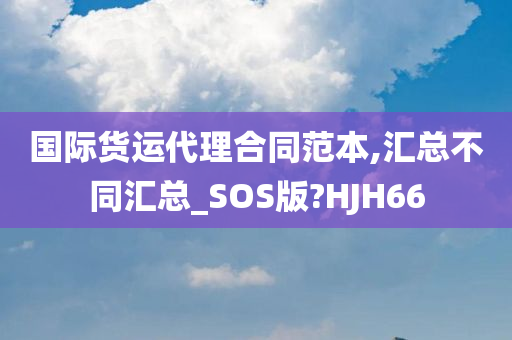 国际货运代理合同范本,汇总不同汇总_SOS版?HJH66