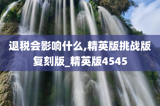 退税会影响什么,精英版挑战版复刻版_精英版4545