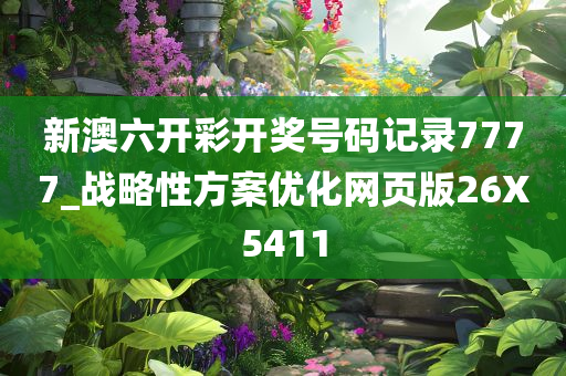 新澳六开彩开奖号码记录7777_战略性方案优化网页版26X5411