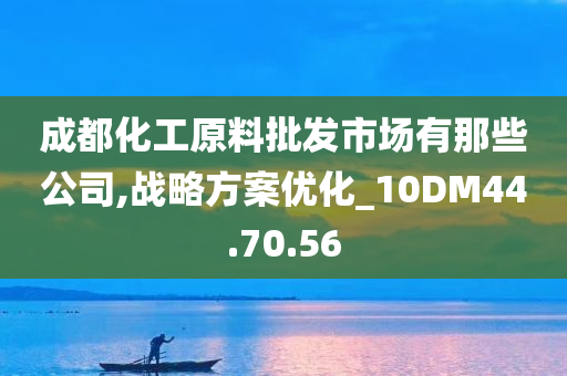 成都化工原料批发市场有那些公司,战略方案优化_10DM44.70.56