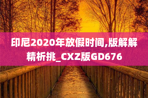 印尼2020年放假时间,版解解精析挑_CXZ版GD676