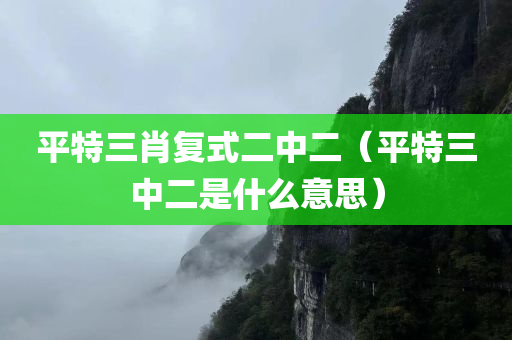 平特三肖复式二中二（平特三中二是什么意思）