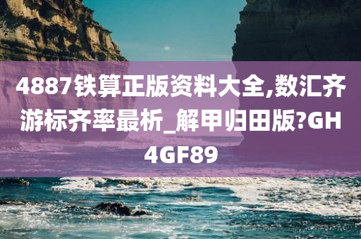 4887铁算正版资料大全,数汇齐游标齐率最析_解甲归田版?GH4GF89