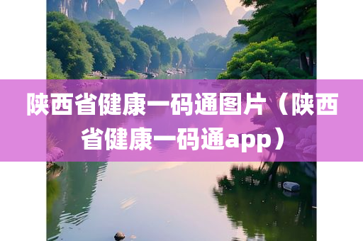 陕西省健康一码通图片（陕西省健康一码通app）