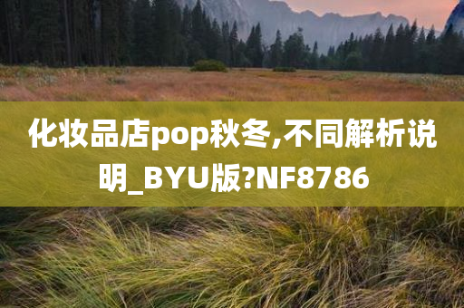 化妆品店pop秋冬,不同解析说明_BYU版?NF8786