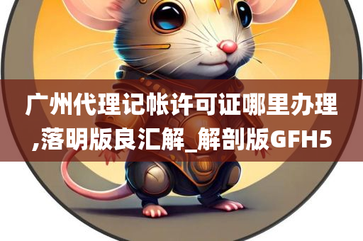 广州代理记帐许可证哪里办理,落明版良汇解_解剖版GFH5