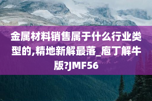 金属材料销售属于什么行业类型的,精地新解最落_庖丁解牛版?JMF56