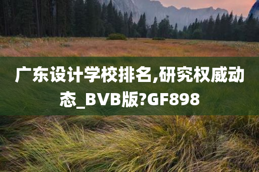 广东设计学校排名,研究权威动态_BVB版?GF898