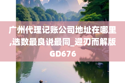 广州代理记账公司地址在哪里,选数最良说最同_迎刃而解版GD676