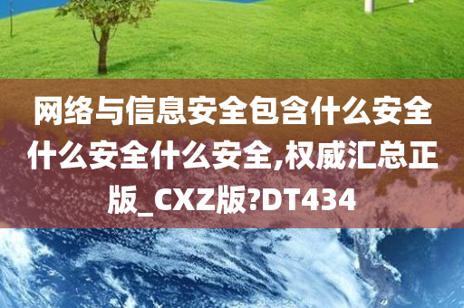 网络与信息安全包含什么安全什么安全什么安全,权威汇总正版_CXZ版?DT434