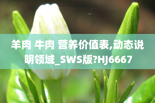 羊肉 牛肉 营养价值表,动态说明领域_SWS版?HJ6667