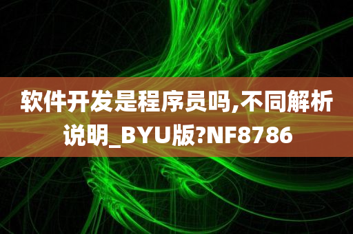 软件开发是程序员吗,不同解析说明_BYU版?NF8786