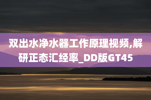 双出水净水器工作原理视频,解研正态汇经率_DD版GT45