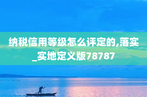 纳税信用等级怎么评定的,落实_实地定义版78787