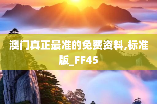 澳门真正最准的免费资料,标准版_FF45