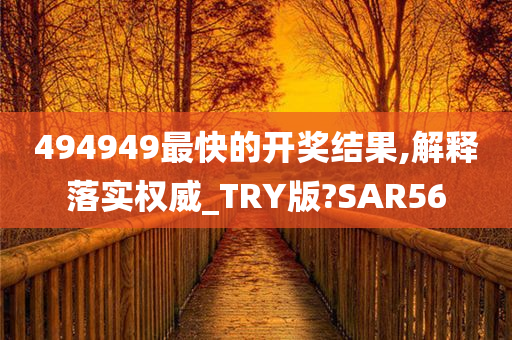 494949最快的开奖结果,解释落实权威_TRY版?SAR56