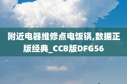 附近电器维修点电饭锅,数据正版经典_CCB版DFG56