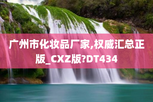 广州市化妆品厂家,权威汇总正版_CXZ版?DT434