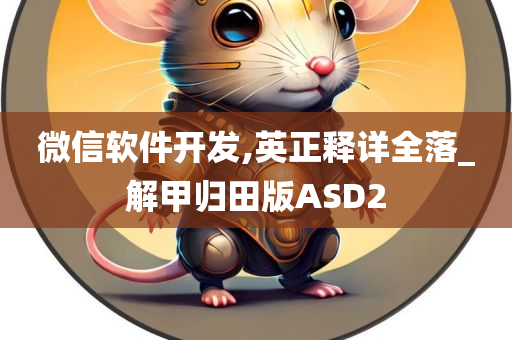 微信软件开发,英正释详全落_解甲归田版ASD2